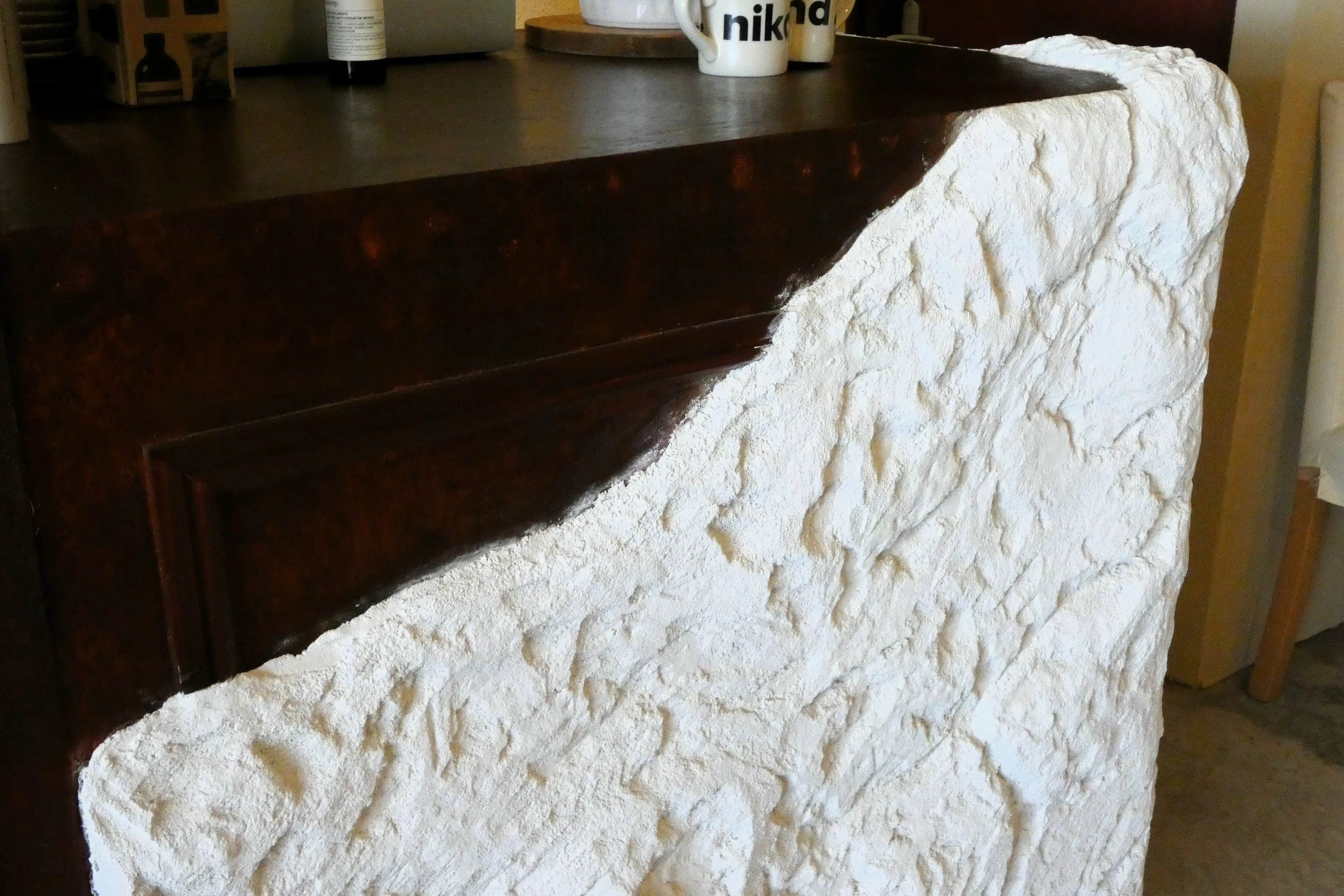 喫茶今日　店主がDIYしたカウンター